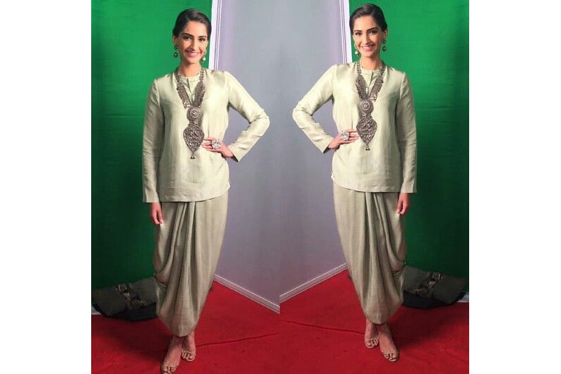 Sonam Kapoor In dhoti-pant Style