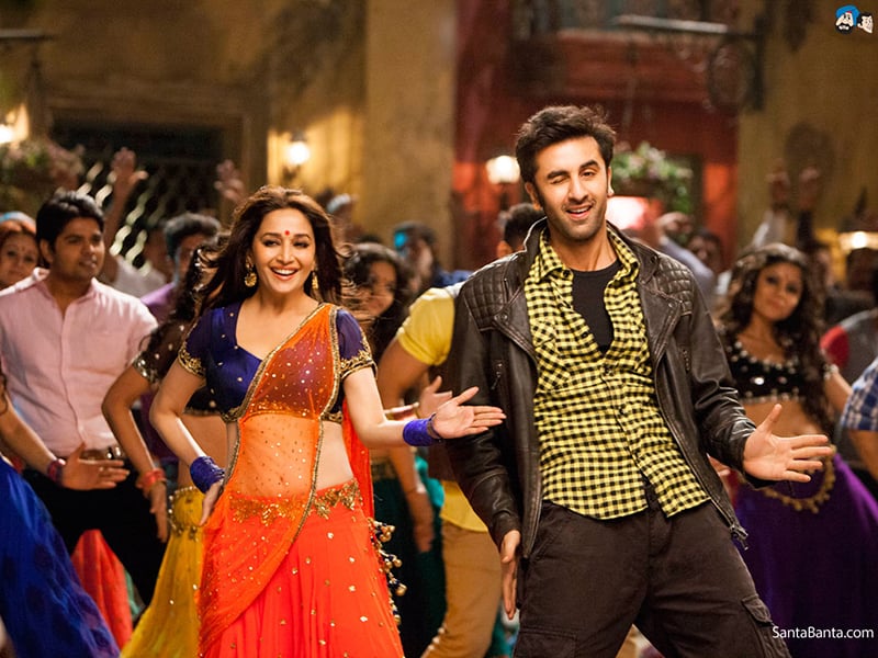 Madhuri Dixit In Ghagra Song And Ranbir Leather Jacket