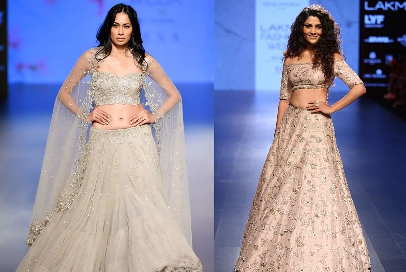 Off-shoulder Lehenga