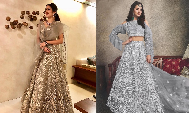 Grey Lehenga