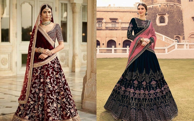 Velvet Lehenga