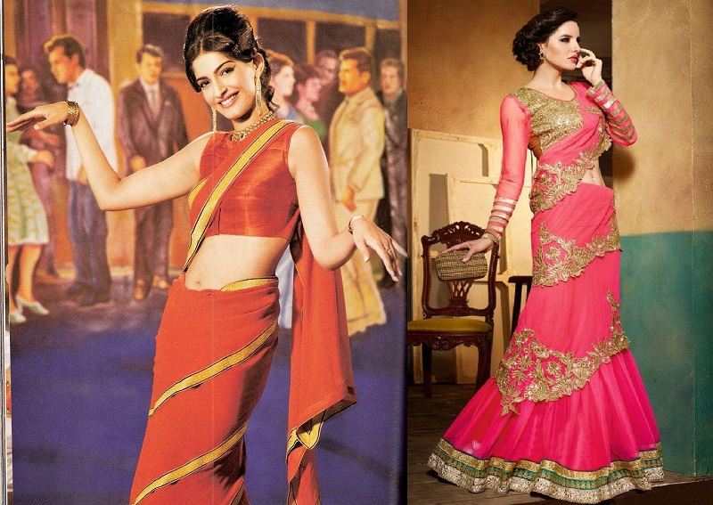 Retro Style Saree Draping