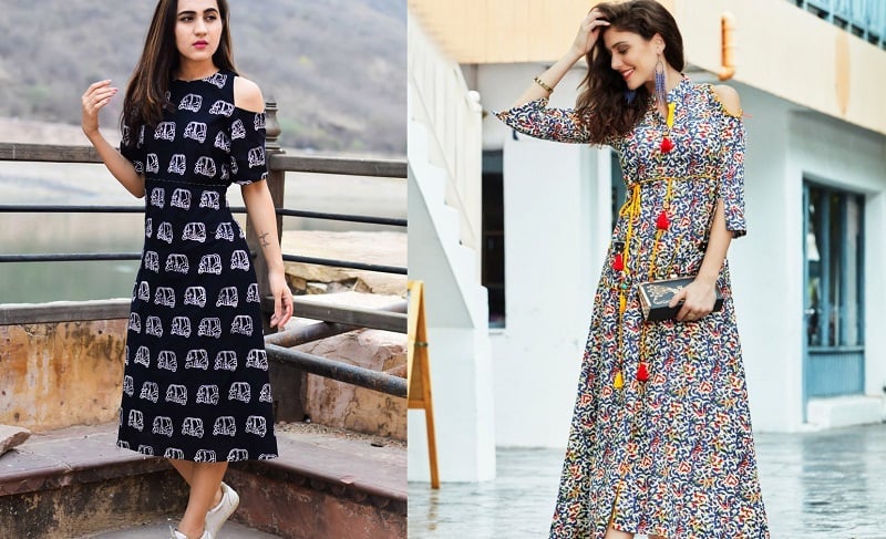 Cold Shoulder Kurti