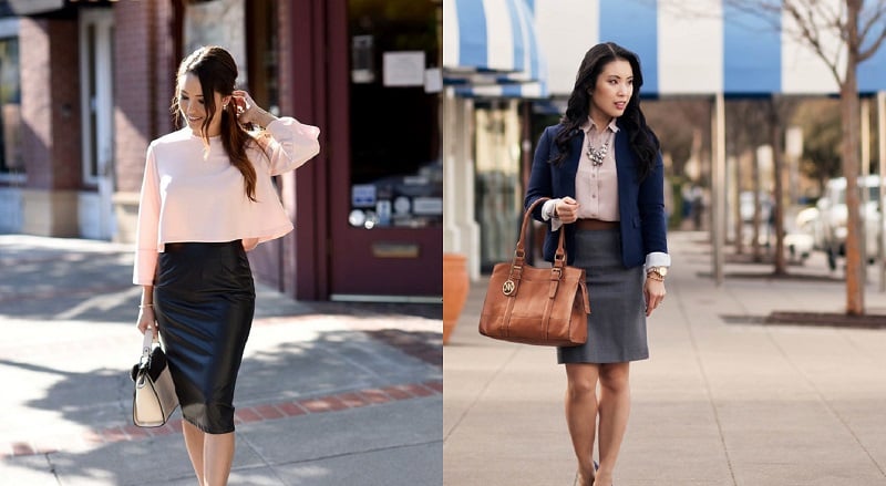 Pencil skirts with top