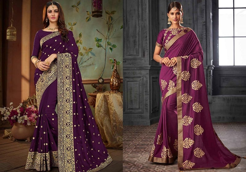 PurpleColour Saree