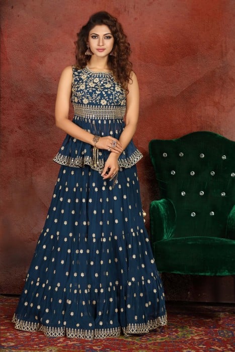 Blue Traditional Lehenga