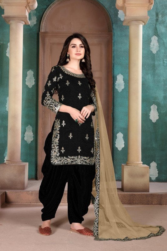 Silk Patiala suit