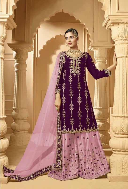 Palazzo Salwar With a Straight Kurti