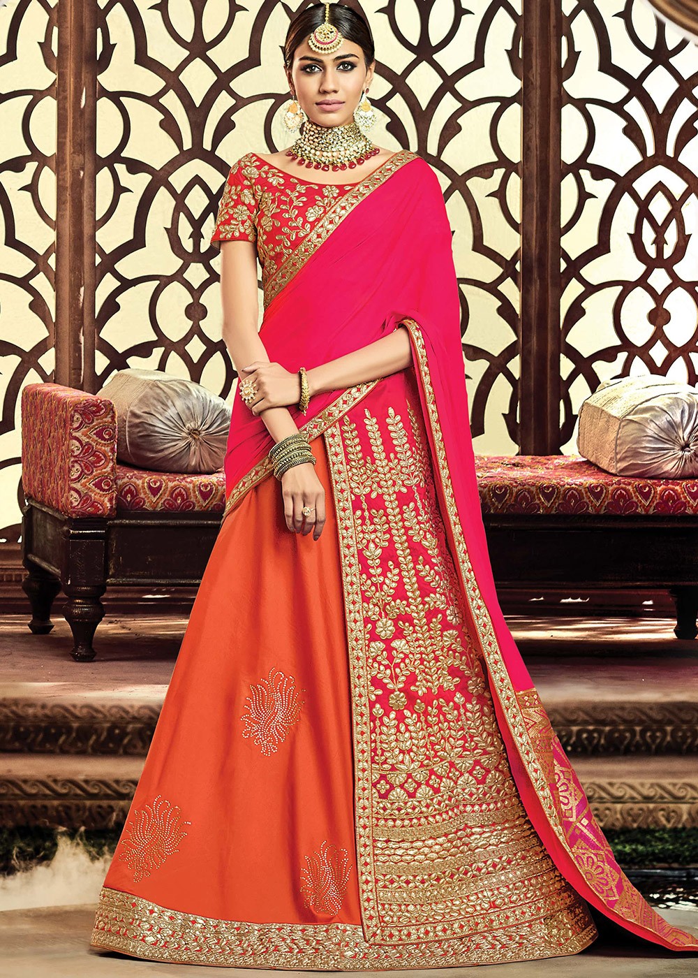 lehenga style saree