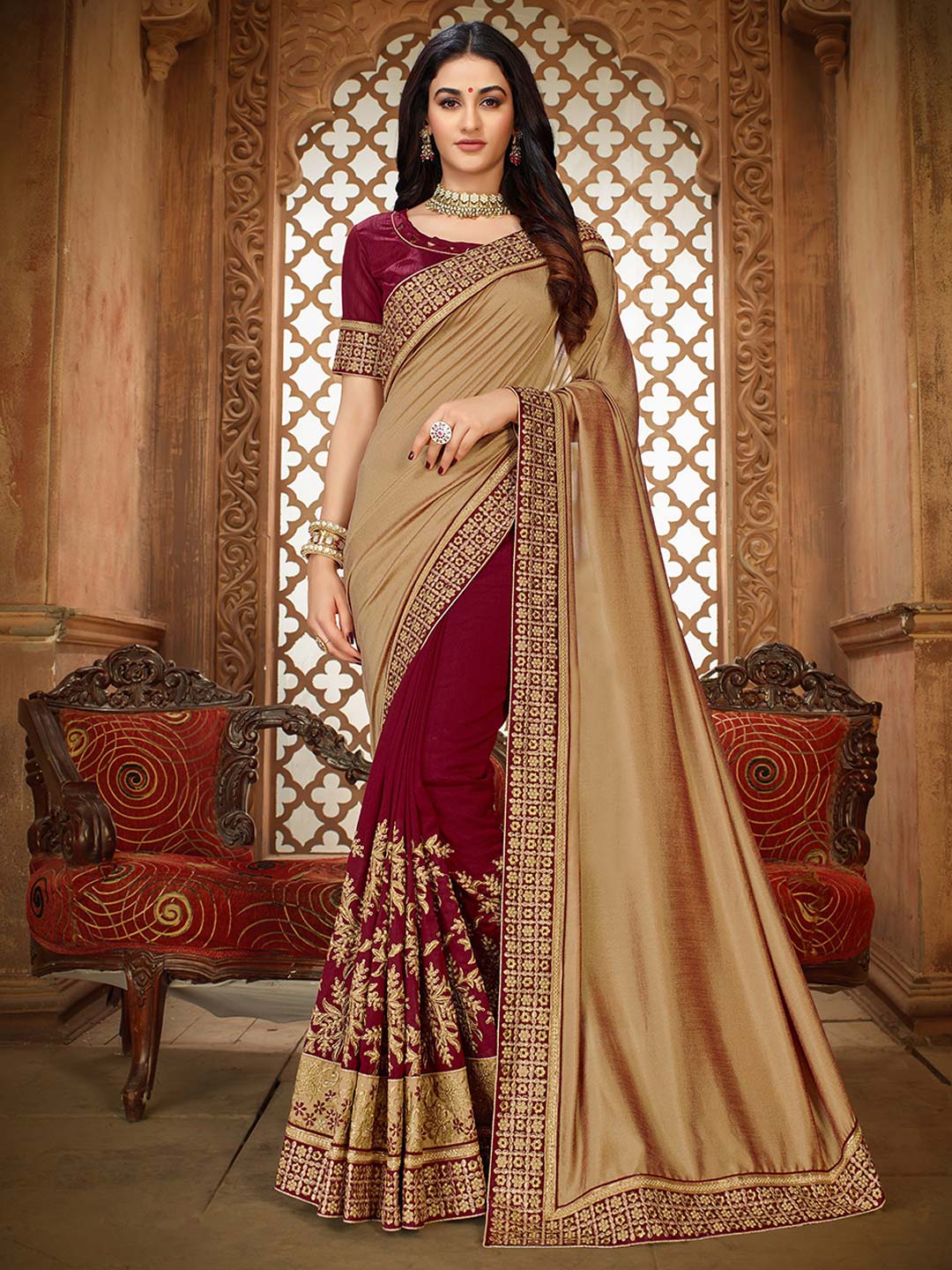 Half and Half Sarees