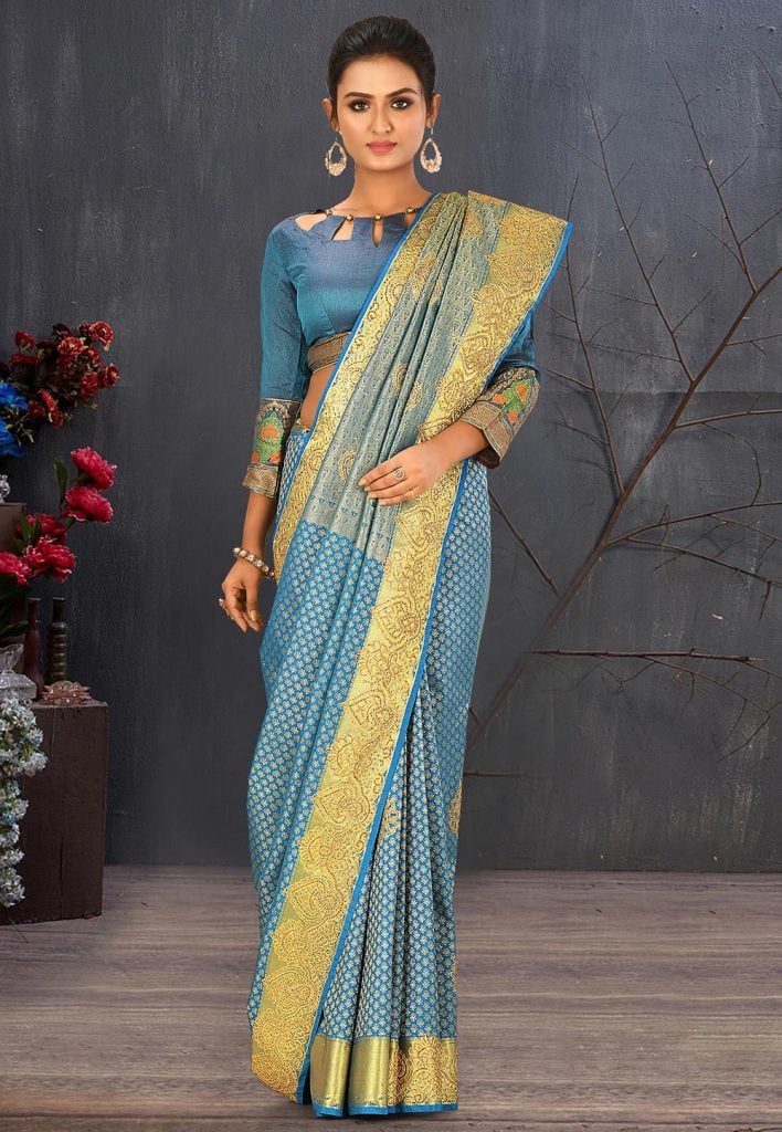 Semi-draped Kanchipuram Sarees