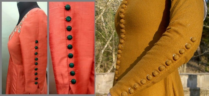 Loop-hole buttoned sleeves