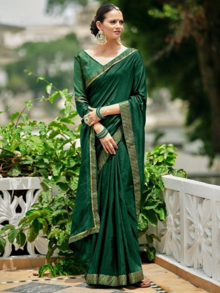 Green Saree For Navratri 