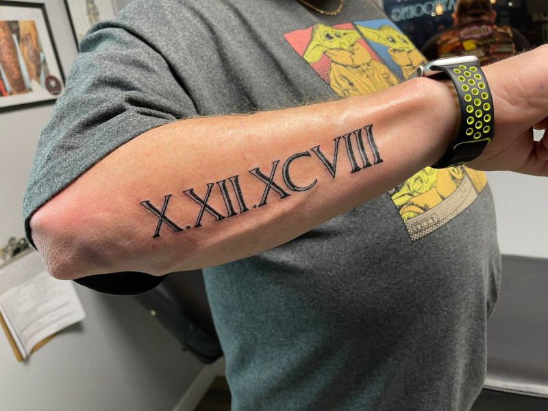 4. Roman numerals tattoo 