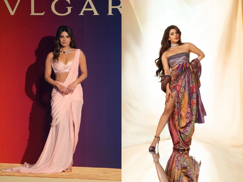 Priyanka Chopra’s Saree-Gown