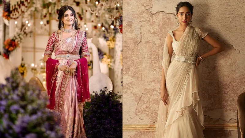 Saree with a belt Saree with a belt