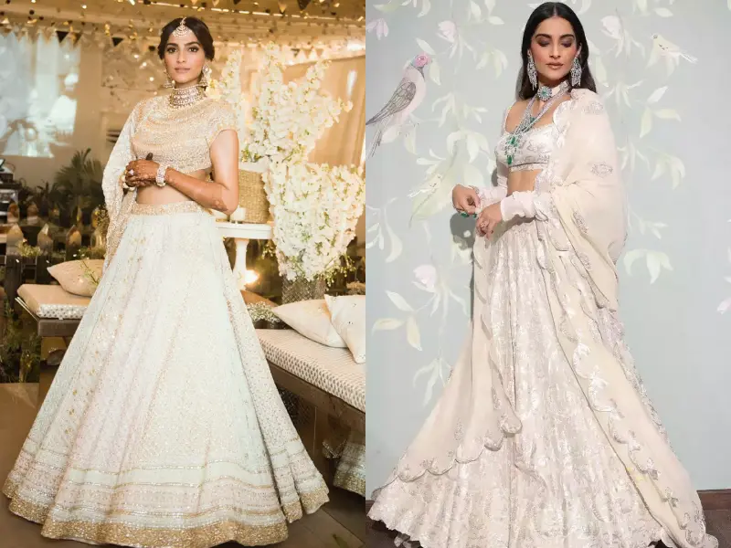 White Lehenga