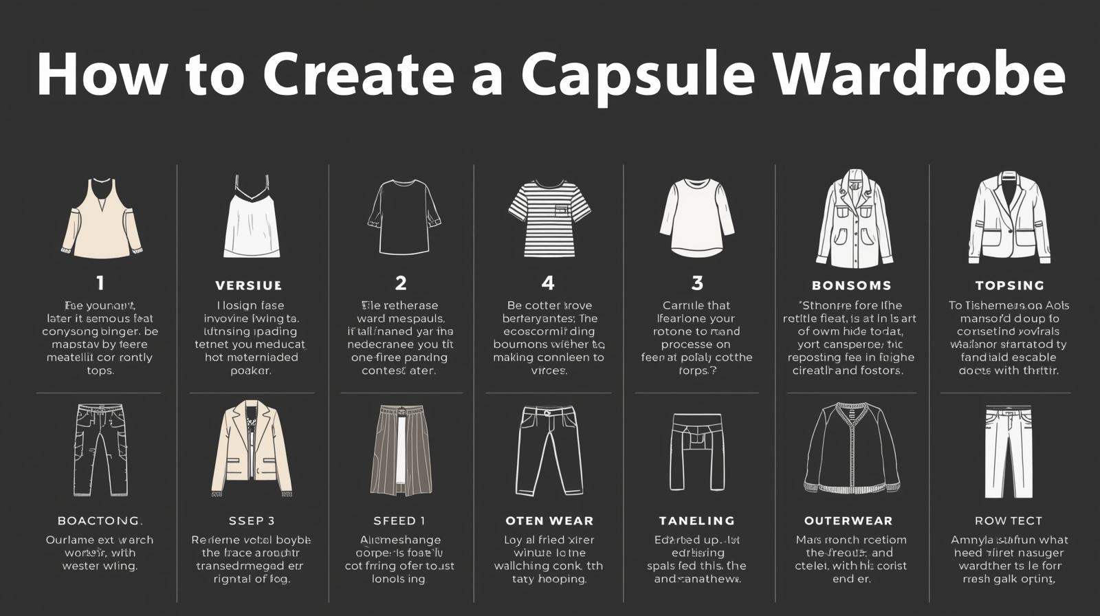 A Step-by-Step Guide for Creating a Capsule Wardrobe